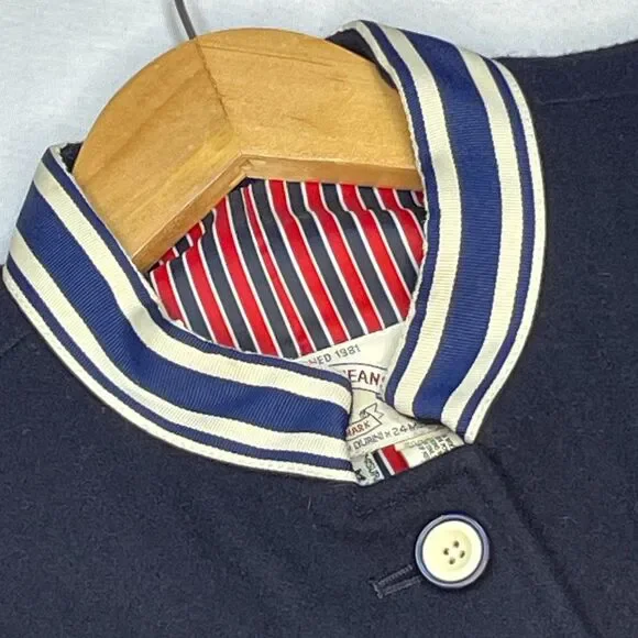 ~ Vintage RARE Armani Jeans Med Wool Military Jacket HTF Women's Button Up Lined - Picture 2 of 14